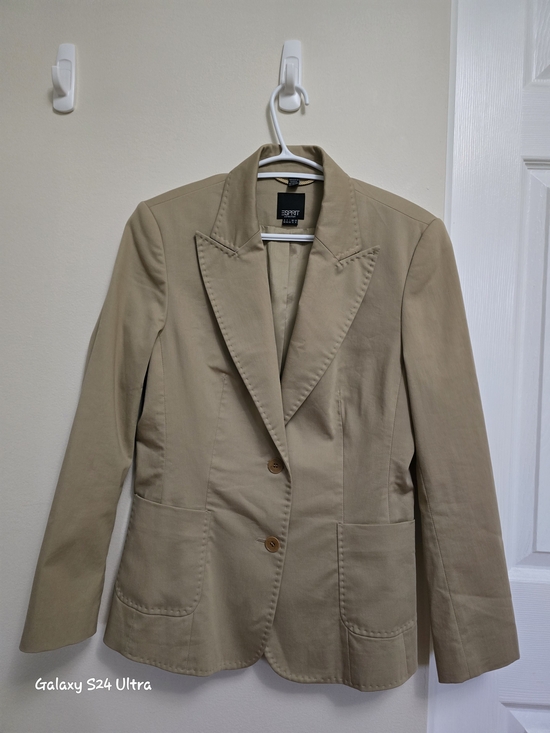 Esprit Jackets & Blazers - Esprit Women's Tan Tailored Blazer Jacket